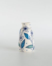 Hand-Painted Ceramic Vase - Set of 3, 4-inch Tall