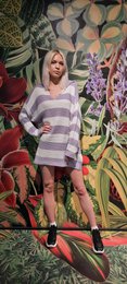 Gestreepte oversized pull