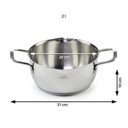 Pour & Cook Casserole with glass lid - 24x12 cm
