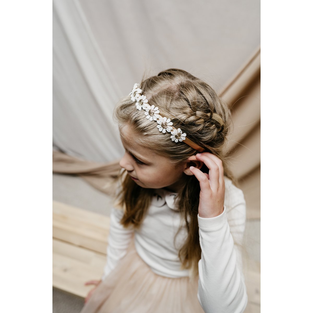 Diadeem gouden bloem