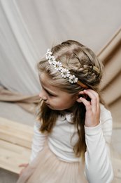 Diadeem gouden bloem
