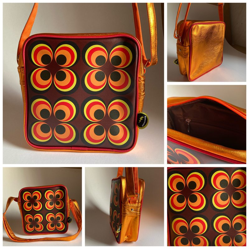Sac bandoulière cercles rétro