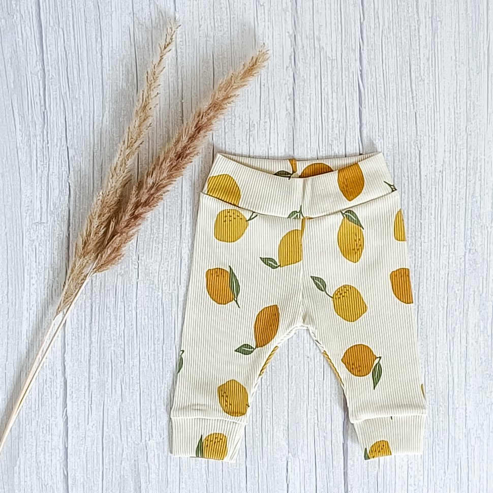 Legginsy ze ściągaczem z mankietami Cytryny