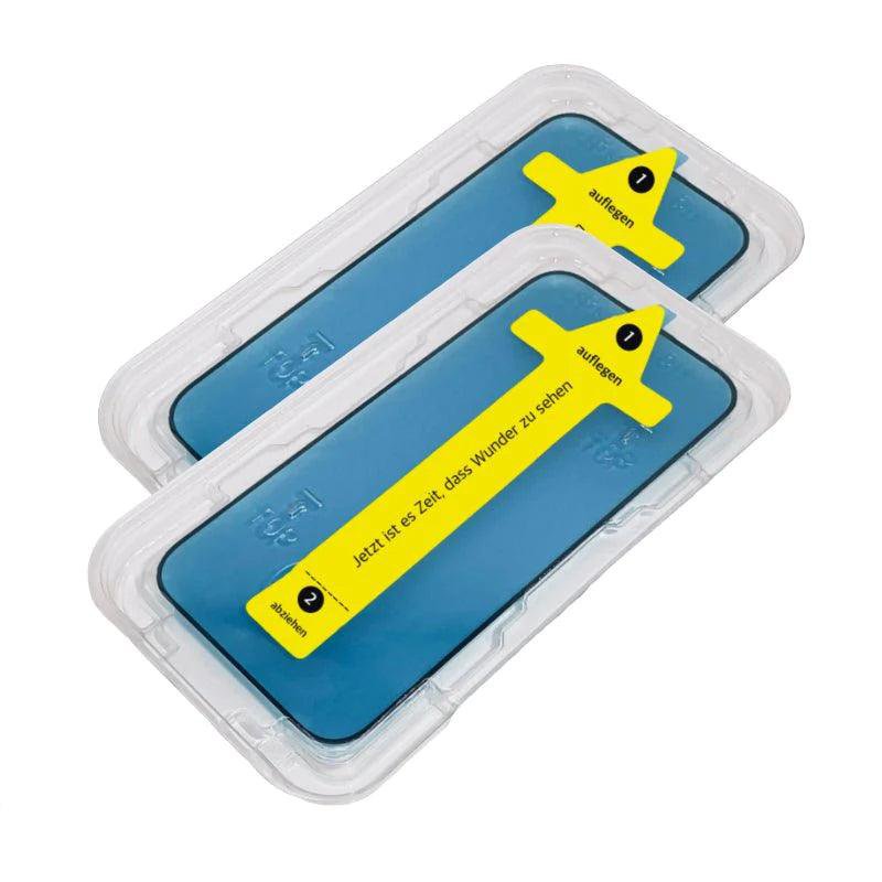 Protective glass H9 for iPhone in a pack of 2 with stencil locking