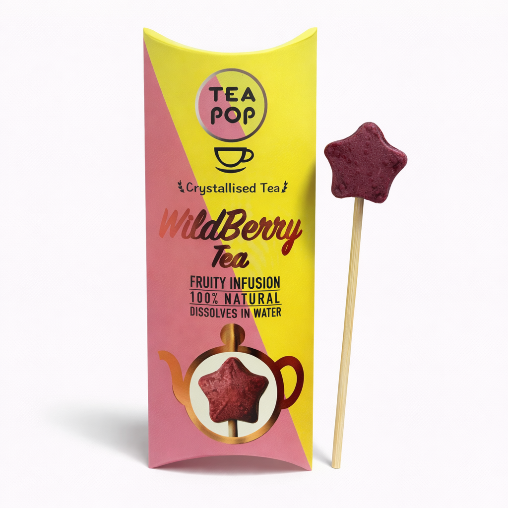 TEA-POP Tea-On-A-Stick | WildBerry | 20 Sticks Display Tray