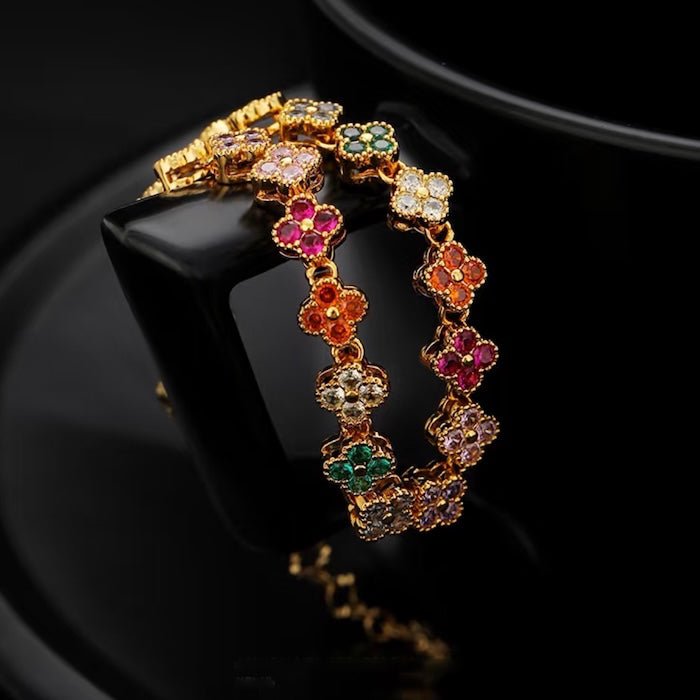 Bracelet en cristal de trèfle kaléidoscope