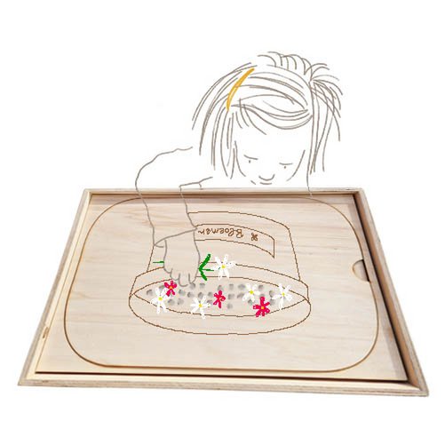 Spielkiste aus Holz EINSATZ Pures Spiel - Handgefertigt