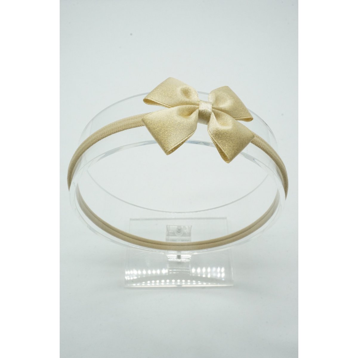 Nylon haarband metallic satijn regular mini
