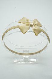 Cerchietto in nylon satinato metallizzato regular mini