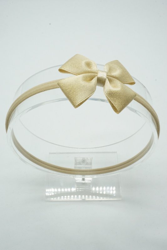 Cerchietto in nylon satinato metallizzato regular mini