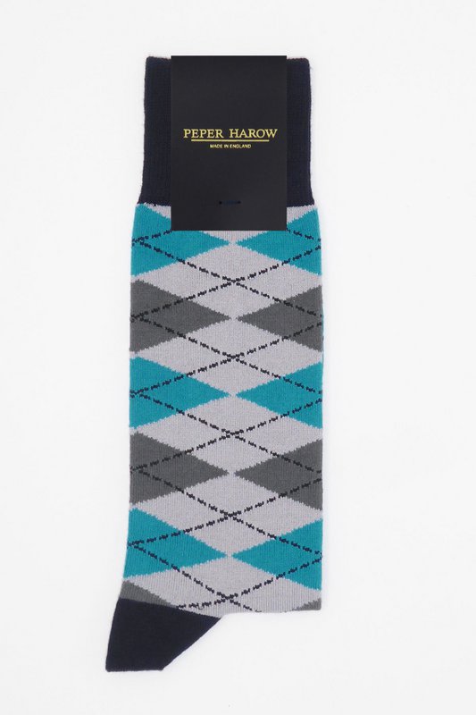 Argyle Men's Socks - Grey