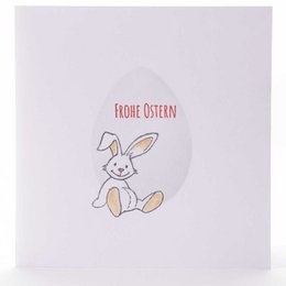 Timbre : lapin en peluche