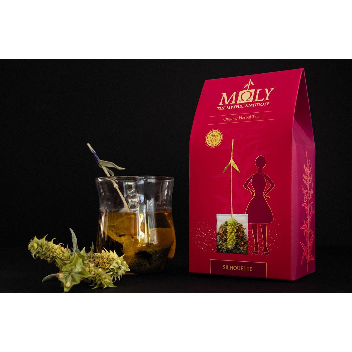 MΩLY "Silhouette" – Kruidenthee met natuurlijke kruidenstengel