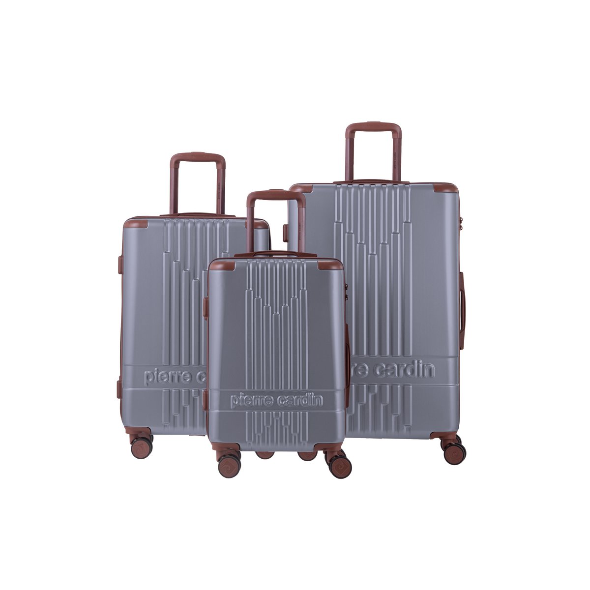 Pierre Cardin elegante 3-delige kofferset_stijl: ALPHA Zilver