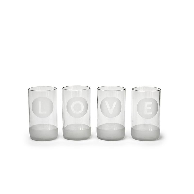 Drinkglazen set "Love"