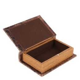 Buchaufbewahrungsbox Weltkarte 15 cm - Braun