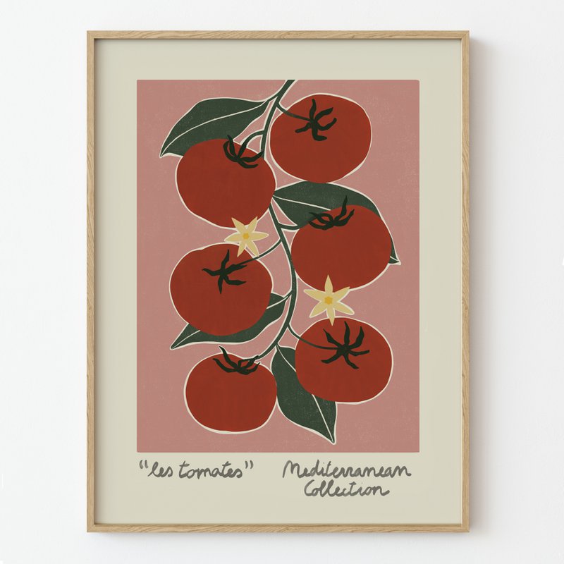 Mediterrane Sammlung – Tomaten-Kunstdruck