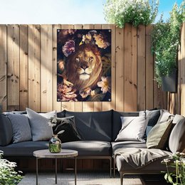 Tuinposter Tuinposter Jungle Lion 80x60