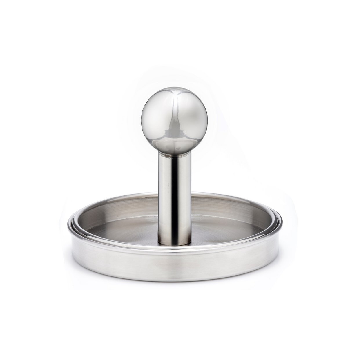 Stainless steel burger press