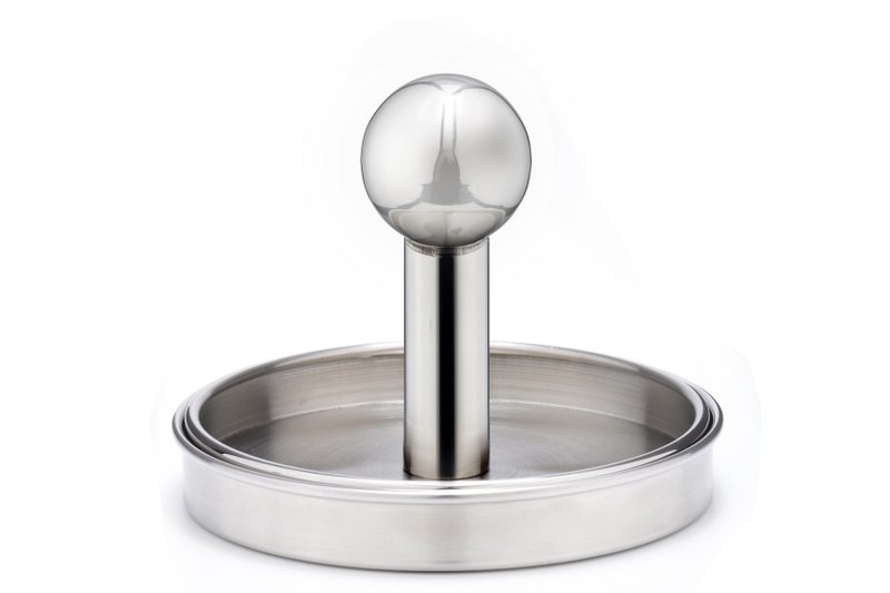 Stainless steel burger press