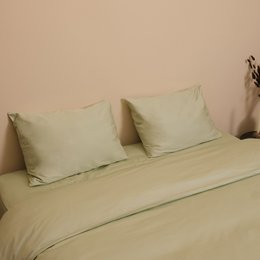 Housse de couette - Satin de coton 400 fils au pouce - Paix de menthe