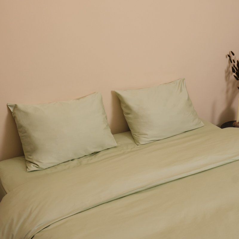 Housse de couette - Satin de coton 400 fils au pouce - Paix de menthe