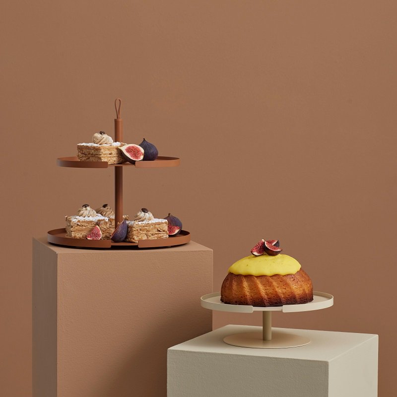 BIG HUG CAKE STAND 2 LEVEL - clay