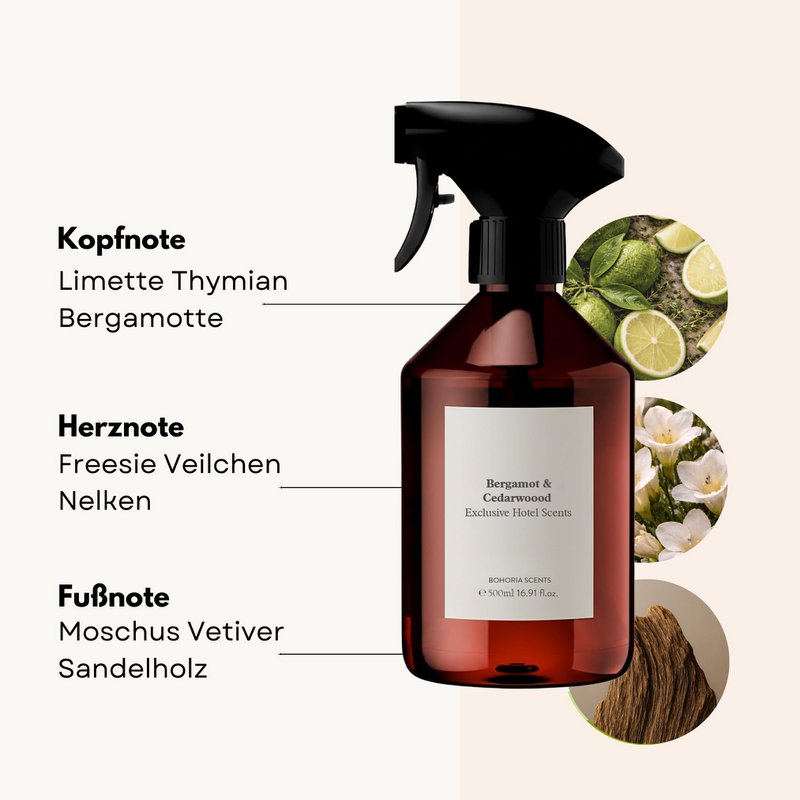 Bergamot & Cedarwood Room Spray 500ml – Hotel Scents