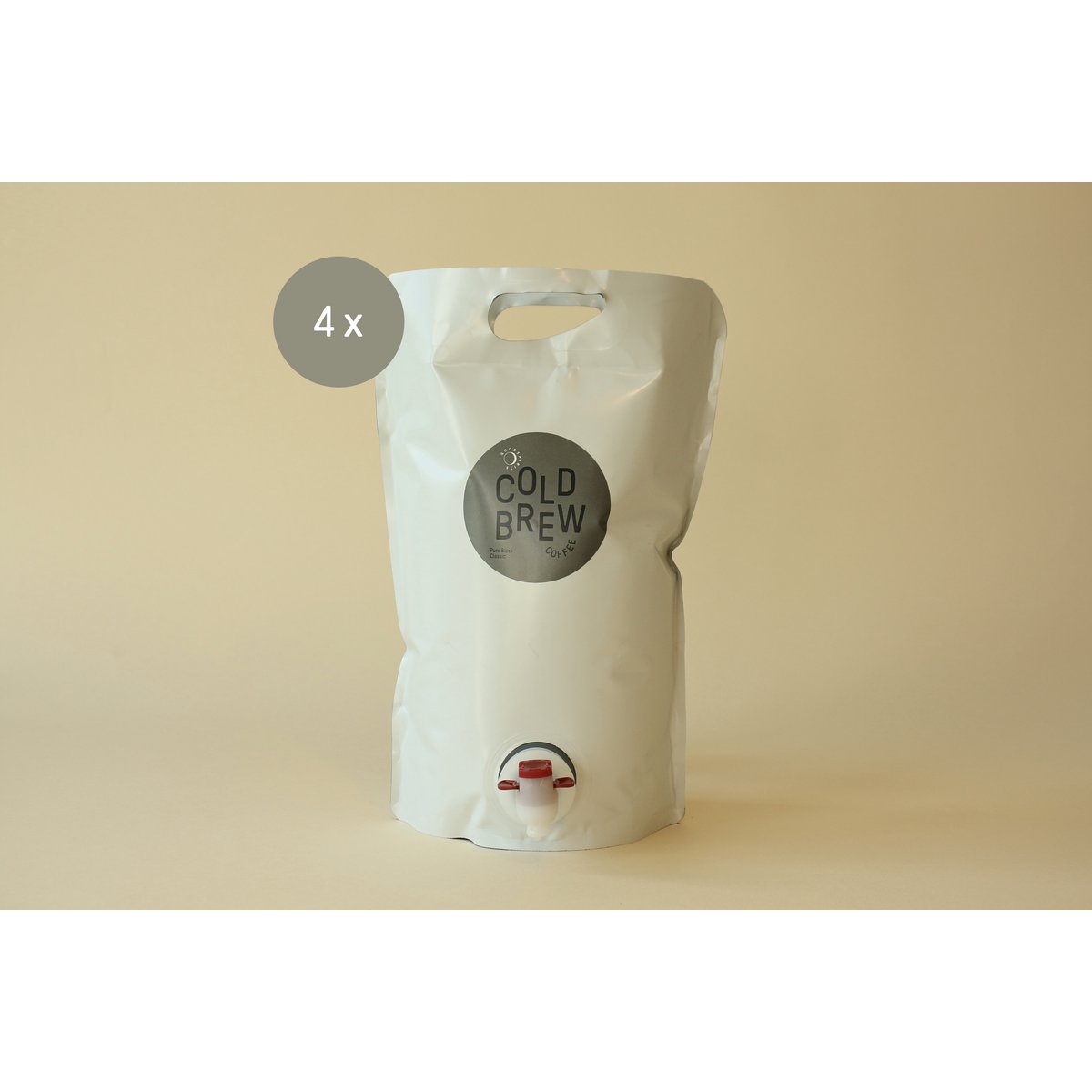4x Bio Cold Brew Koffie Puur Zwart Klassiek 3 L