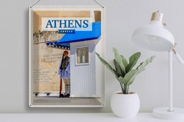 Tin Sign Travel 30x40cm Athens Greece Evzone Guard