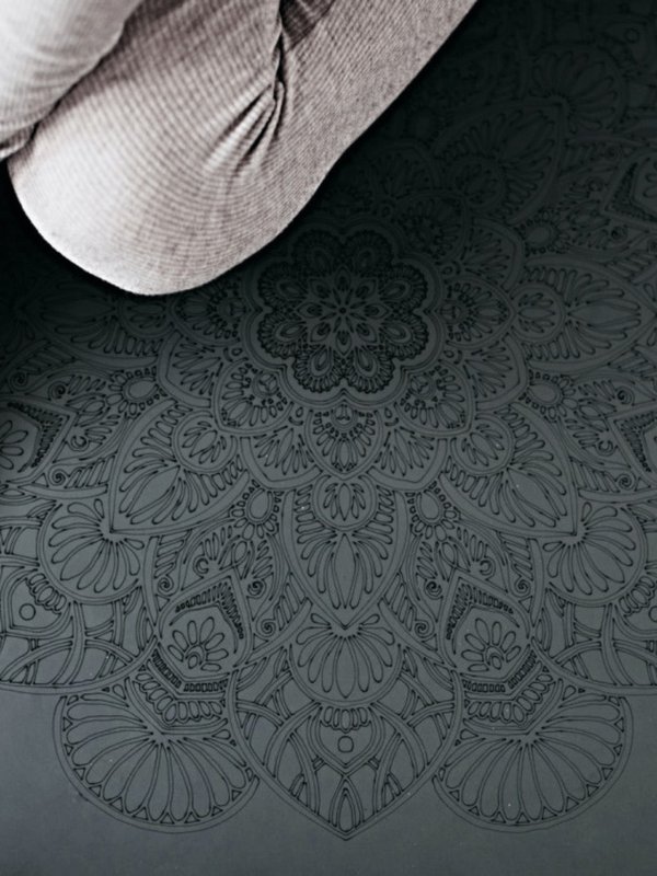 DIYogi™ GRÅ YOGAMÅTTE - MANDALA