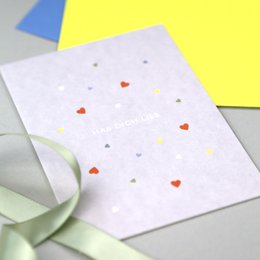 Postkarte Holzschliff Leni Herz