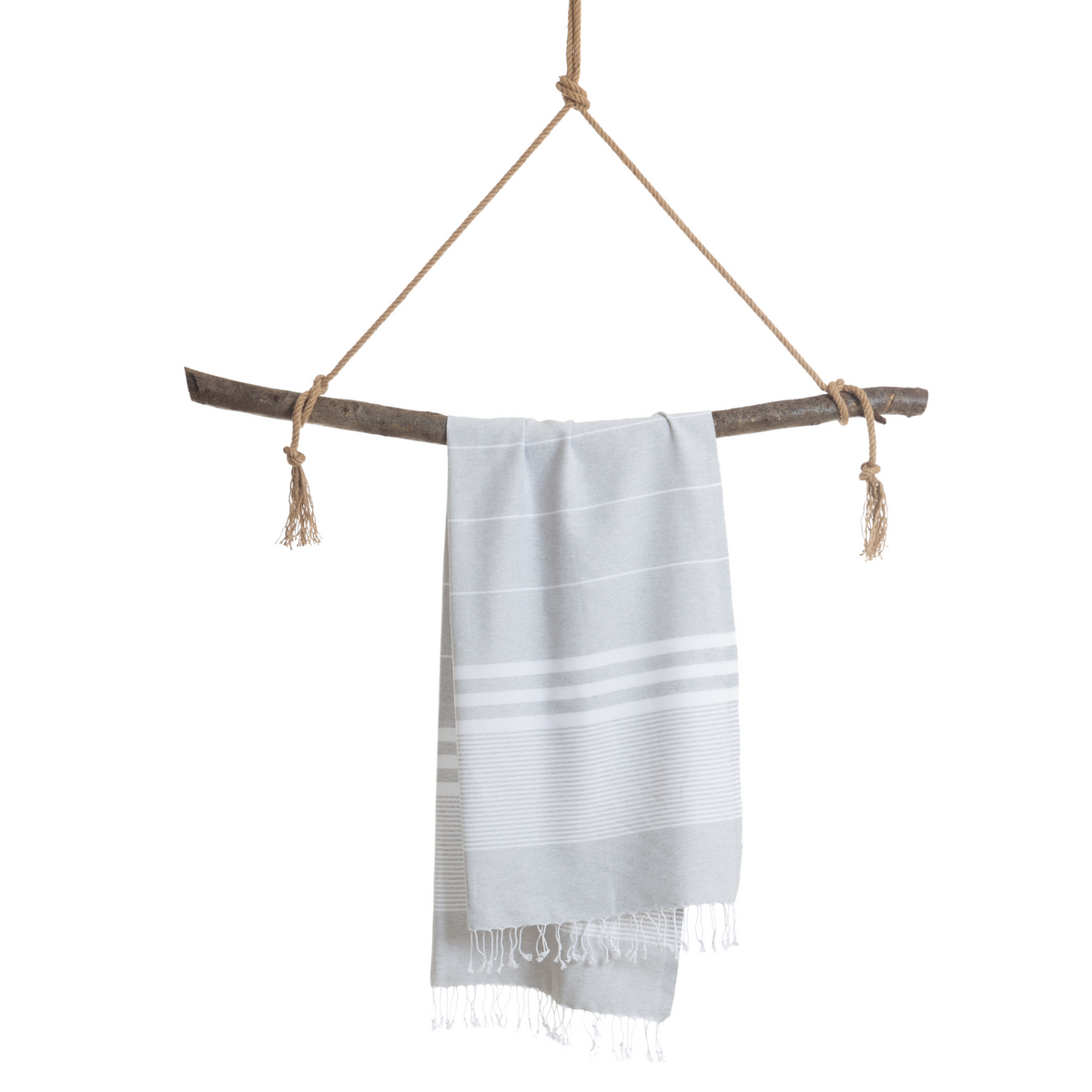 HANDDOEK TO GO MALIBU Katoenen strandlaken 180x100 cm | Spa-saunahanddoek | Grijs | met geschenkdoos