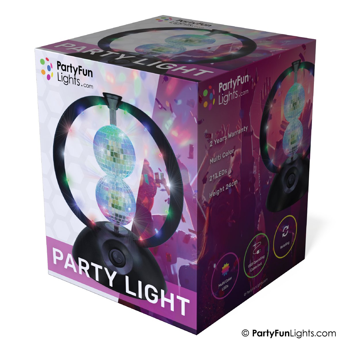 Bola de discoteca con espejo giratorio, color negro, luz LED, iluminación para fiestas, lámpara de discoteca, para niños