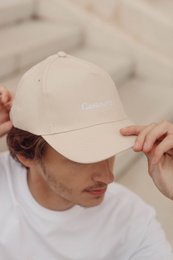 Casquette homme coton beige