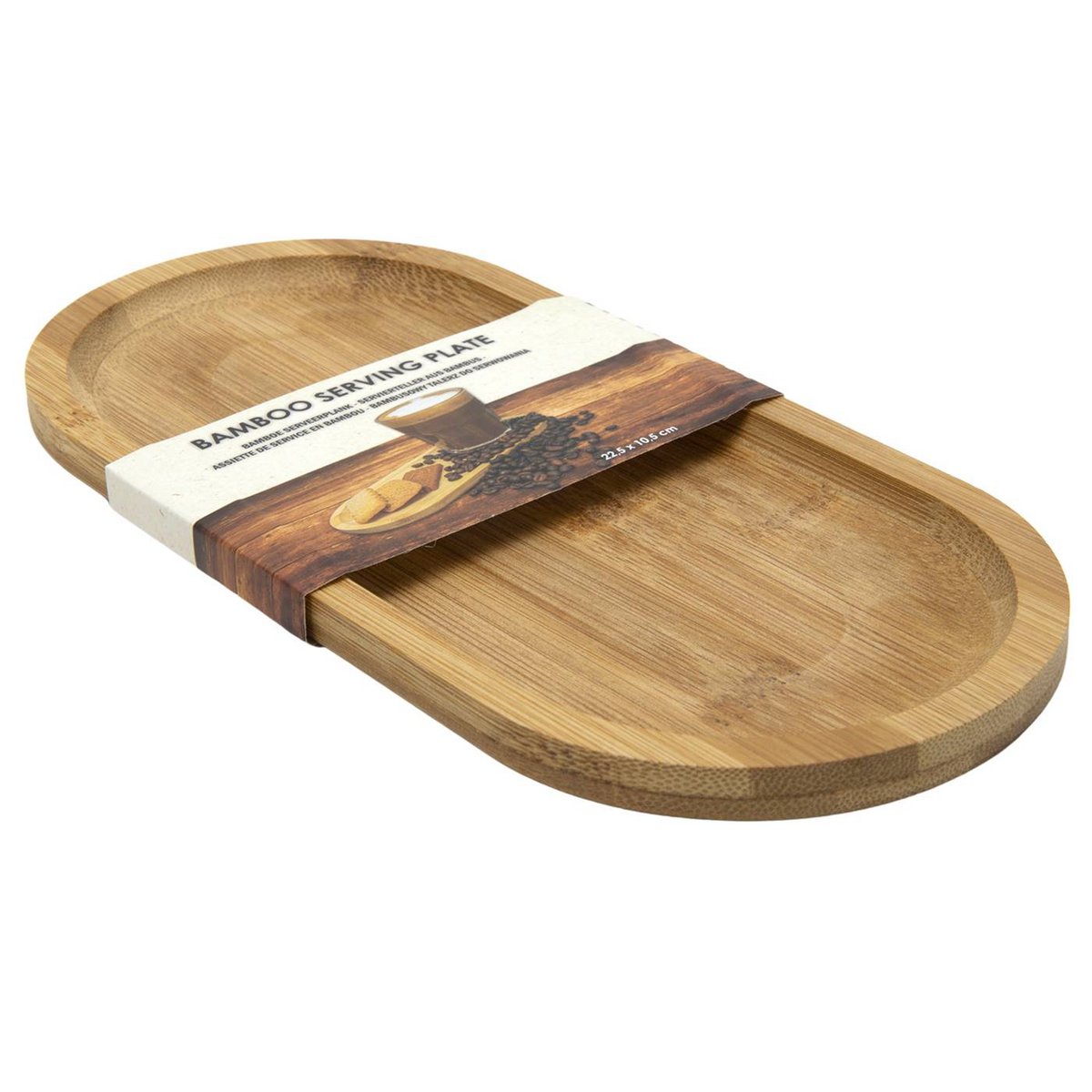 Serving board bamboo oval 22.5x10.5cm