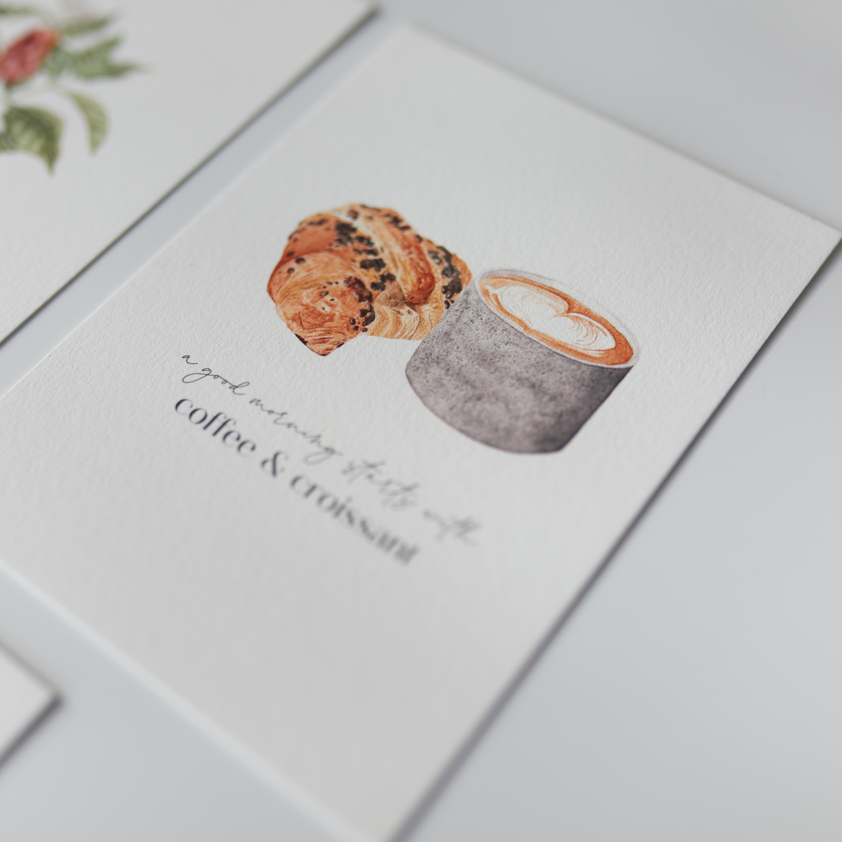 Postcard "Coffee & Croissant"