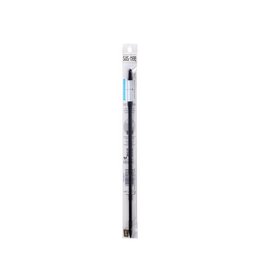 A tall, cylindrical white candle with a blue accent.
