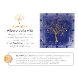 Square wall watch in Murano glass, favor gift idea, golden gold decoration