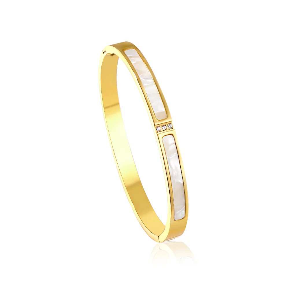 MOTHER OF PEARL - Rigid shell bracelet