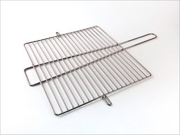 Stainless steel grill grate for fidibus and ferrum, 42 x 40 cm in size, suitable for barbecue tools.