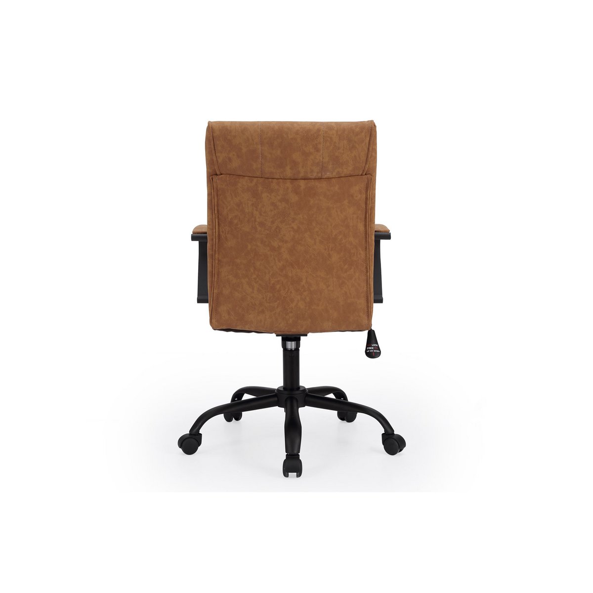 COLONIAL OFFICE ARMCHAIR CAMEL CUIR / BLACK. OK1308 (8444)