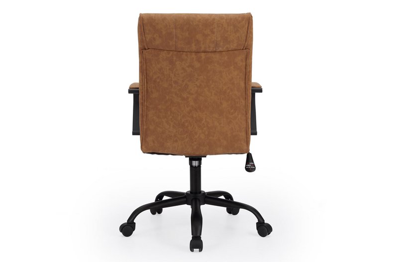 KOLONIALKONTOR LÆNESTOL CAMEL CUIR / SORT. OK1308 (8444)