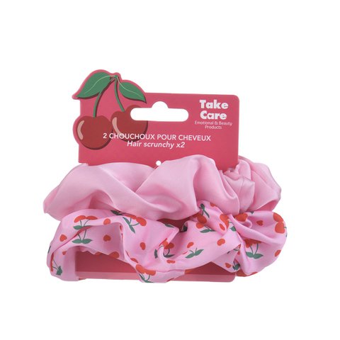 HAIR SCRUBBIES – SET OF 2 (PINK AND CHERRY)