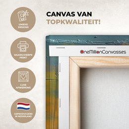 Canvas schilderij  - Wanddecoratie Banksy Style - Kleurrijk - Graffiti - Meisje - Street art - Muurdecoratie woonkamer - Slaapkamer decoratie - Kamer accessoires - Schilderijen op canvas