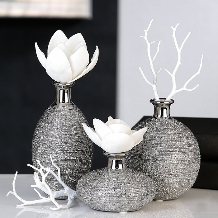 Vase "Miro" sølvglaseret VE 6 so