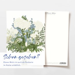 Klappkarte blauer Blumenstrauß, inkl. Umschlag