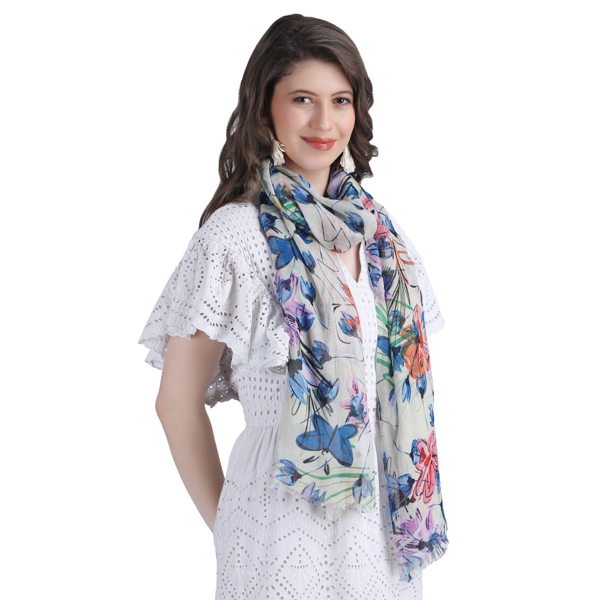 Silk scarf ladies jump