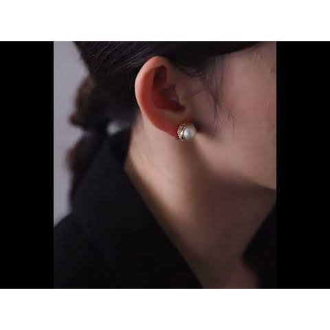 Luxe Pearl Halo Double-Sided Earrings