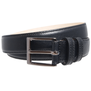 34 mm Sartorial Saffiano Belt Black